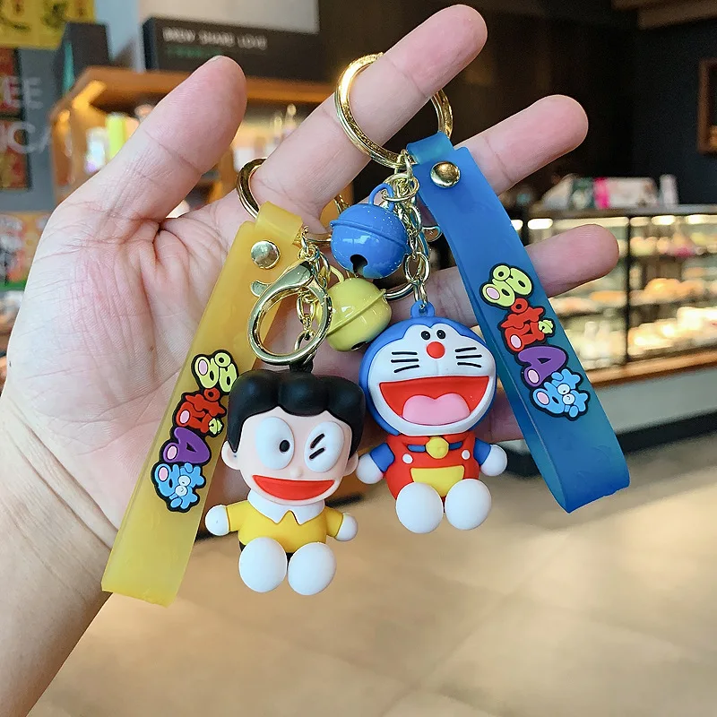 

Doraemon Cartoon Key Chain Cute Silicone Doll Keychain Jewelry Bag Pendant Keyring Children Students Gift Fashion