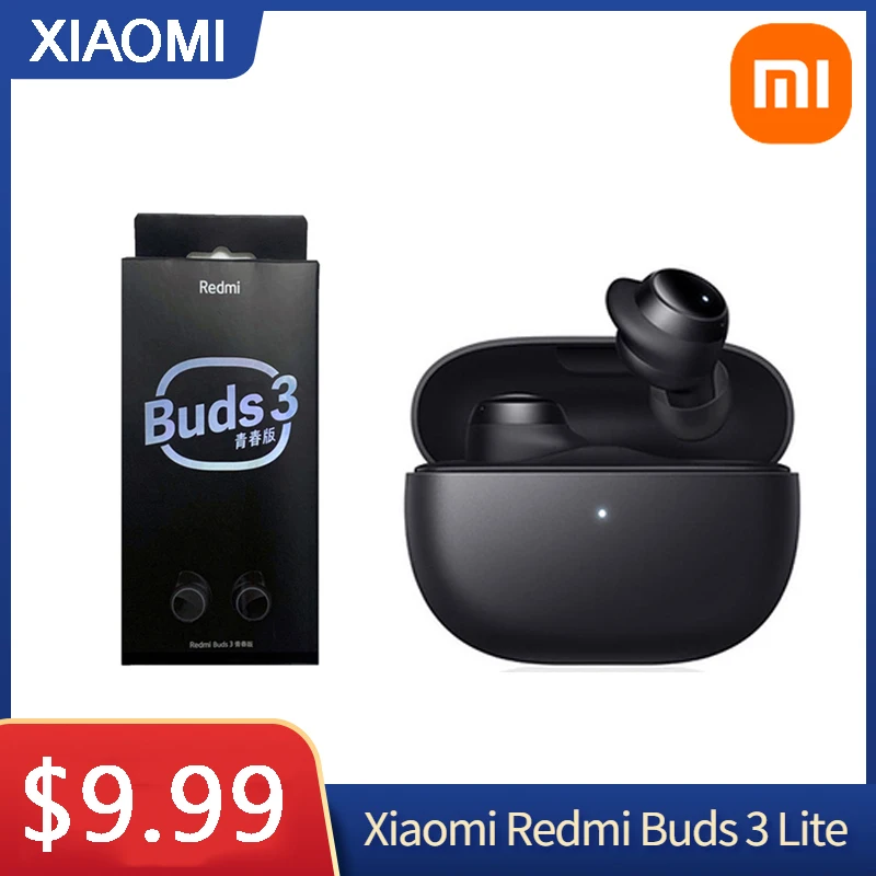 

Беспроводные наушники Xiaomi Redmi Buds 3 Lite Youth Edition, TWS, Bluetooth, 5,2 дюйма, с сенсорным управлением, очень долгий срок службы батареи