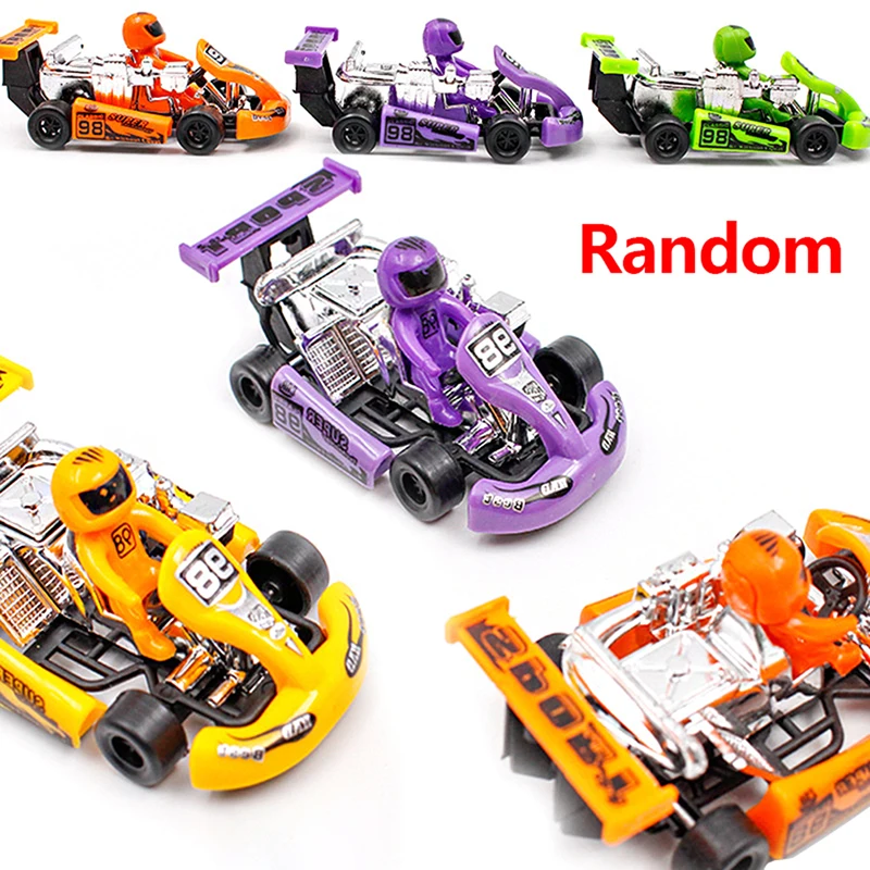 

Kids Pull Back Power Racing Plastic Car Power Kart Children's Puzzle Toy Vehicles Car Formula Car Inertia Go-kart Color Random