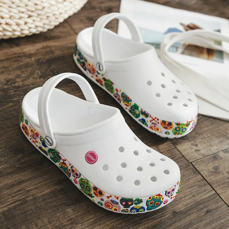 кроксы Женские сандалии лето 2022 г. нескользящие женские шлепанцы модные тапочки