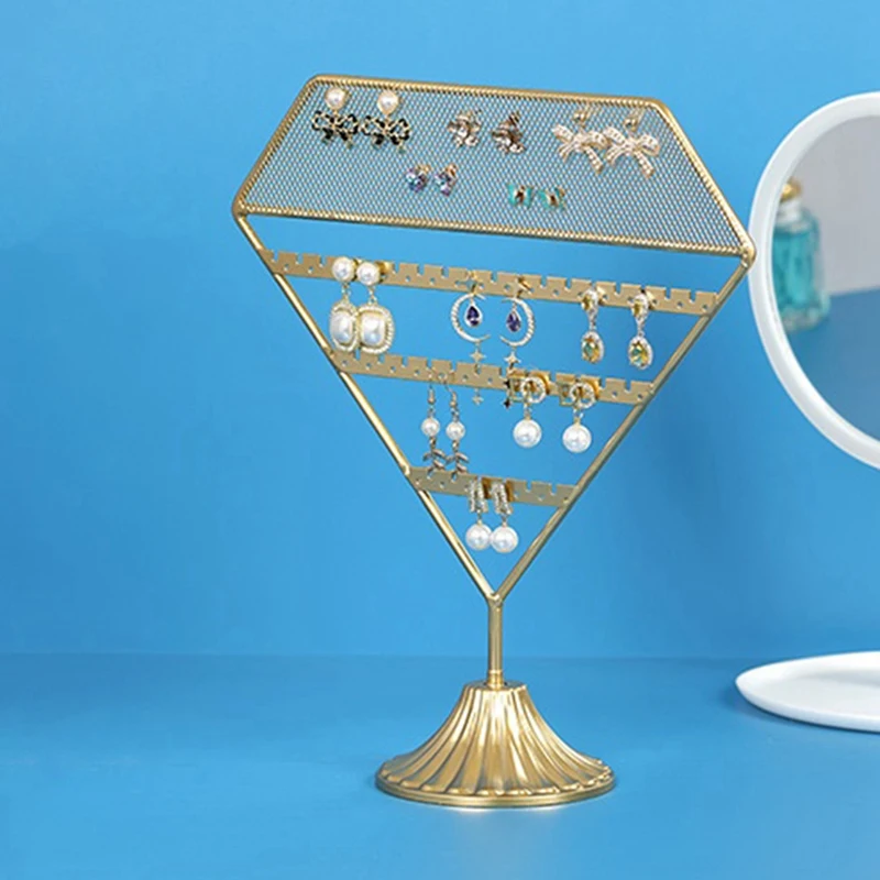 Железная сетка стойка для ювелирных изделий Ins Wind вертикальные серьги хранения