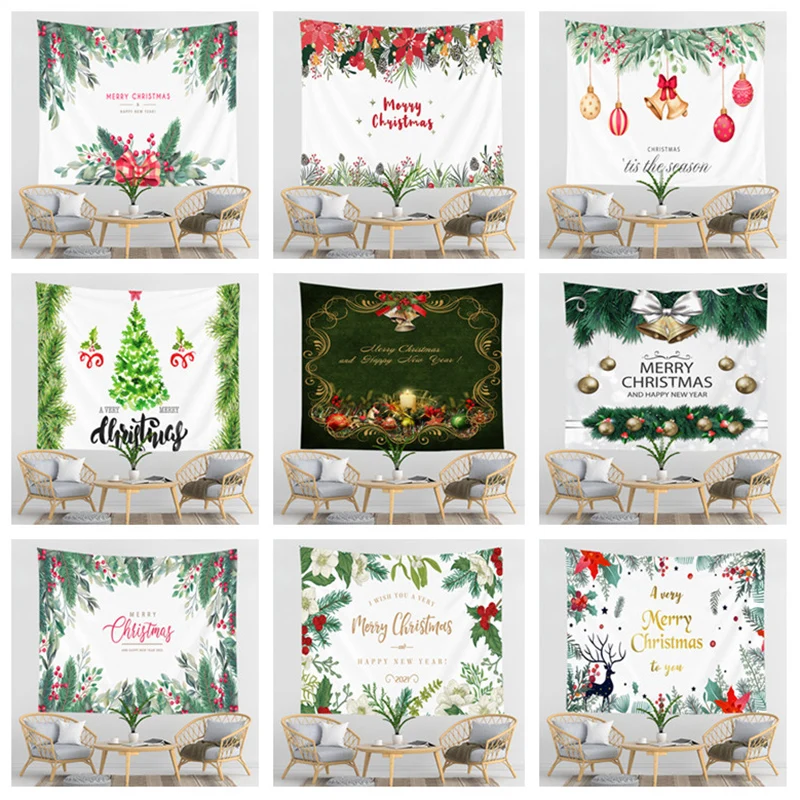 

Home decoration Christmas tree tapestry Christmas flower ball print tapestry bedroom living room tapestry 230x180cm tapiz