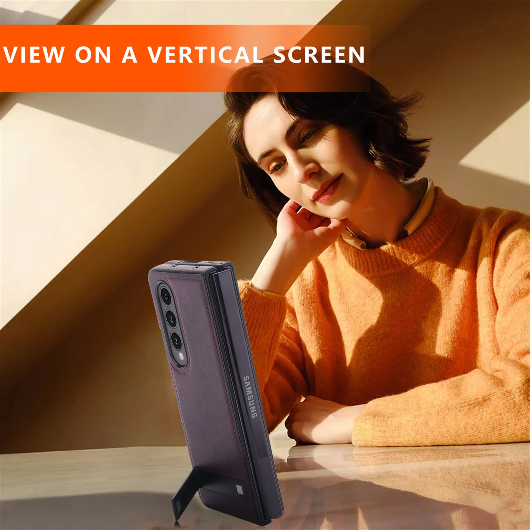 Кожаный чехол для Samsung Galaxy Z Fold 6 ZFold 5 4 3