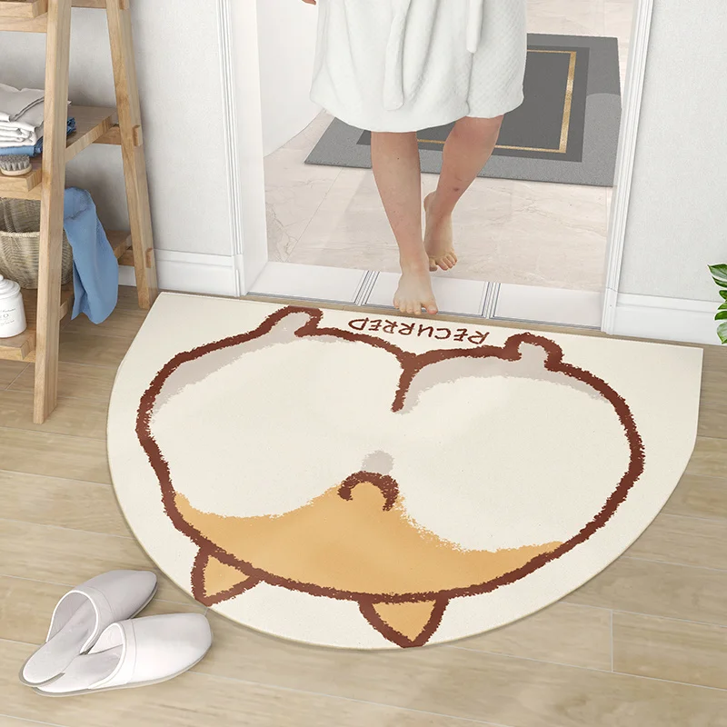 

Absorbent diatom mud washable Ke base non slip floor mat at door of bathroom step on the foot