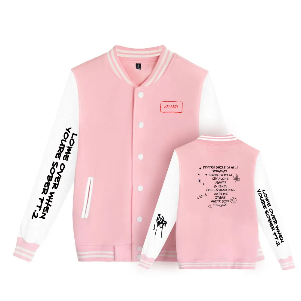 Мужская и женская куртка-бомбер Lil Peep Hellboy бейсбольная куртка для пары
