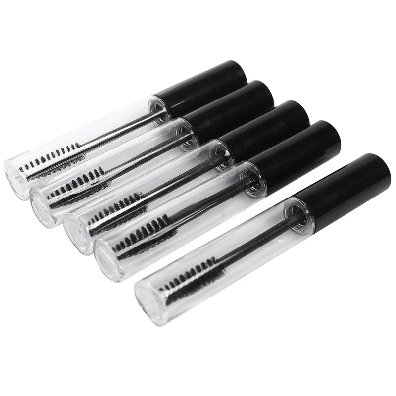 

10Pcs 10Ml Empty Mascara Tube With Eyelash Bottles Cosmetic Container 10Ml Plastic Bottle Mascara Eyelash Refillable Makeup Cont