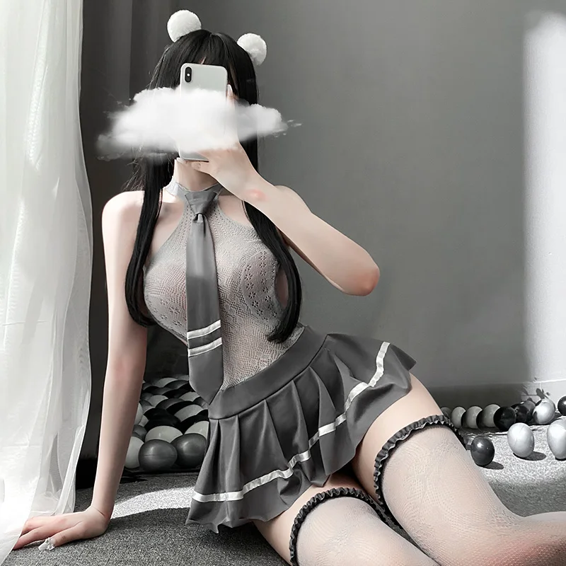 

Костюм школьного матроса из японского аниме для косплея, костюм-боди для косплея, мини-юбка, галстук, чулки, штаны, эротический комплект для взрослых игр