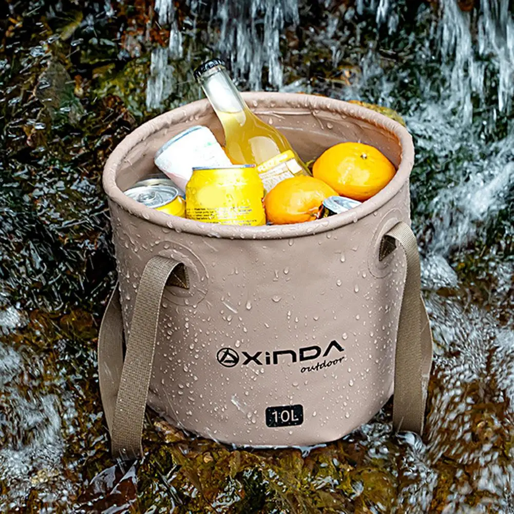 

Camping Folding Bucket Collapsible Lightweight Temperature Resistant Space Saving Foot Bath Large Capacity Outdoor Wash Basin