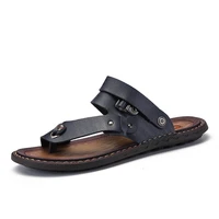 mens sandals open toe slip on fashion casual shoes male slippers roman summer beach sandalies plus size men sandals leather