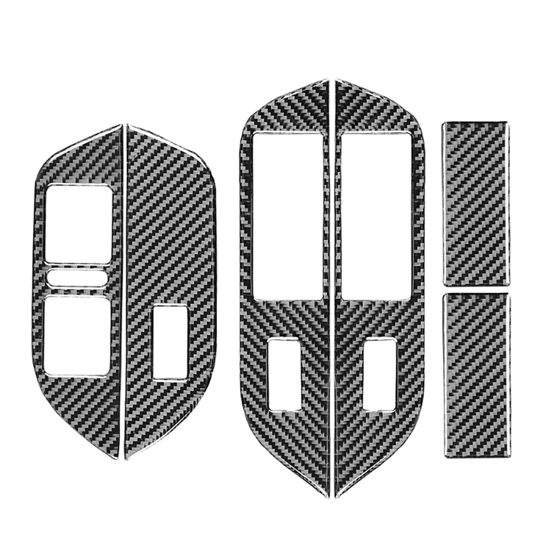 

Для Touareg 2011-2018 углеродное волокно панель окна автомобиля переключатель кнопка рамка Крышка отделка стикер аксессуары для интерьера