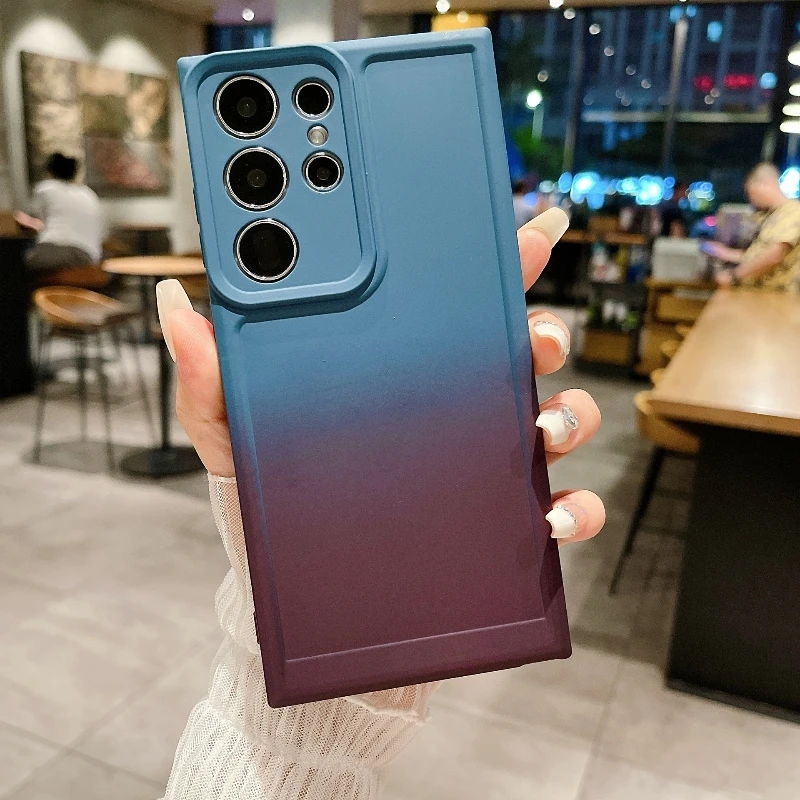 Мягкий чехол для телефона с цветным градиентом задняя крышка Samsung Note 20 10 9 8 Plus Ultra