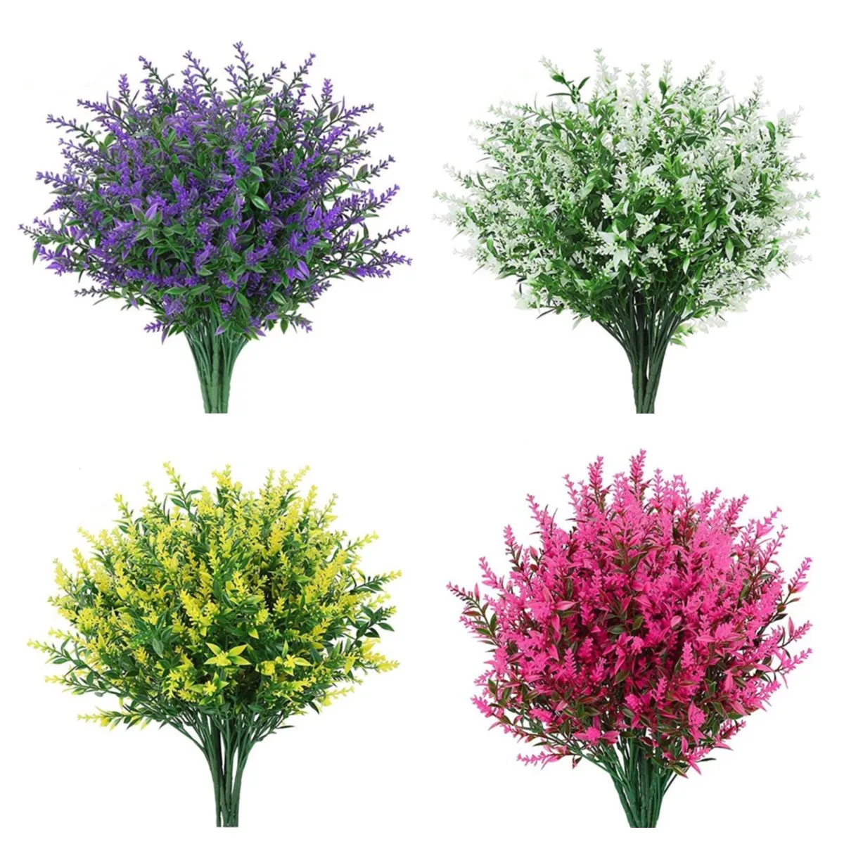 1Bundle Artificial Flower Plastic Lavender Bundle Fake Plant Wedding Bridle Bouquet Wedding Home Accessories Garden Decoration