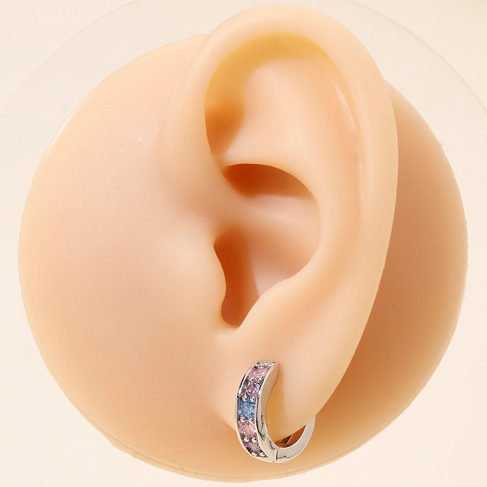 Кристаллические медные квадратные серьги-гвоздики-бабочки мини-милые