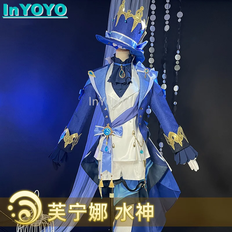 

InYOYO Focalors Cosplay Costume Genshin Impact Game Suit Fashion Uniform Role Play Halloween Party Outfit Women XS-XXL NEW