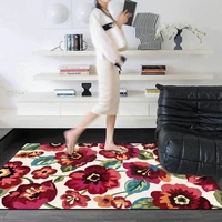 american style big flower pattern carpet for living room bedroom home decor sofa soft anti slip rug table chair lounge floor mat
