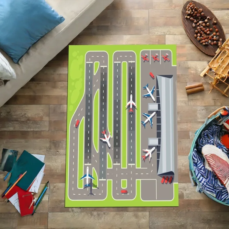 

3D ковёр детский игровой ковролин аэропорт