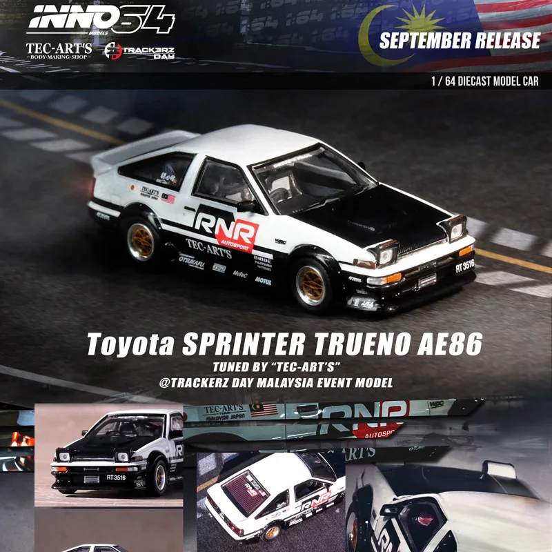 

INNO Malaysia Special Edition 1:64 AE86 SPRINTER TRUENO модель автомобиля из сплава