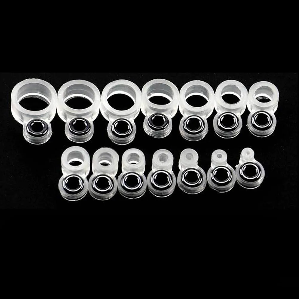 

14/22Pcs Silicone Fishing Rod Guide Wire Ceramic Ring Tip Repair Kit Line Guides 3.7mm Silicone Ceramic Pesca Fishing Tackle Acc