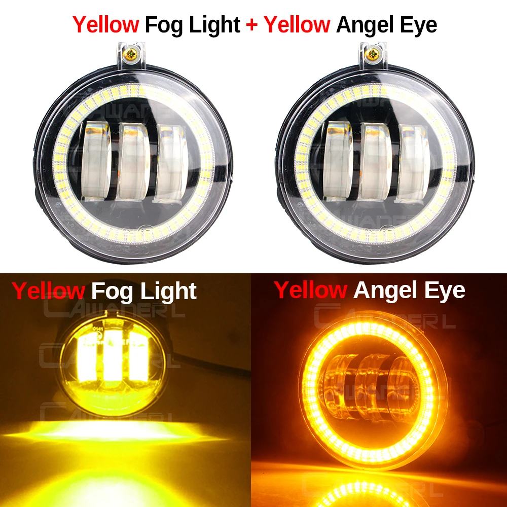 

30 Вт Canbus Автомобильный правый + левый светодиодный противотуманный фонарь для Jeep Compass 2007 2008 2009 Противотуманные дневные ходовые огни Angel Eye DRL 2 шт.