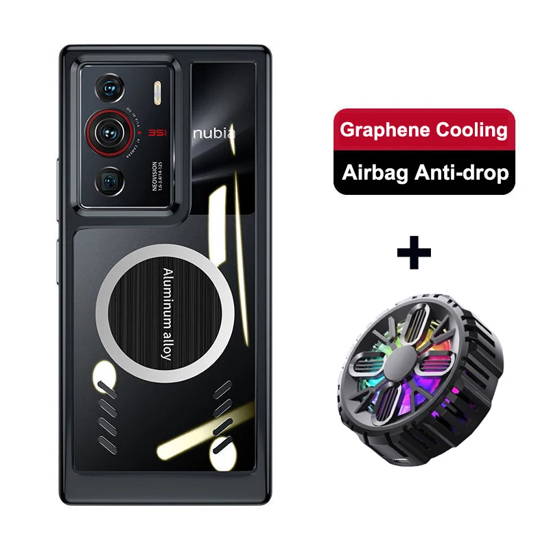 For Nubia Z40 Pro Graphene Vent Hole Case Z40S Heat Dissipation Breathable + Radiator Z30 Z50S Z60