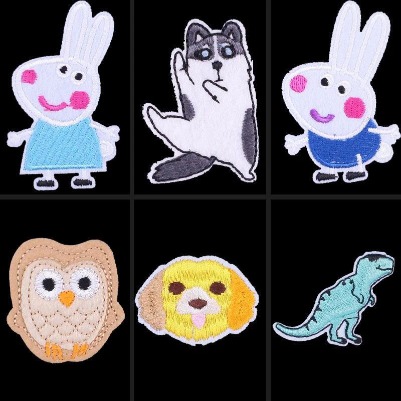 

Embroidery Patch Handmade Apparel Accessories Badges Patch Cute Animals 2022 New Couture Sticker Iron on Transfers for Clothing