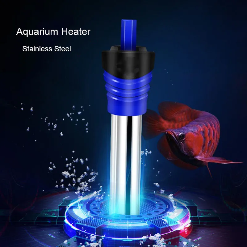 

50W/100W/200W/300W/500W Stainless Steel Aquarium Heater Adjustable Submersible Thermostat heating rod 220-240V For Fish Tank New