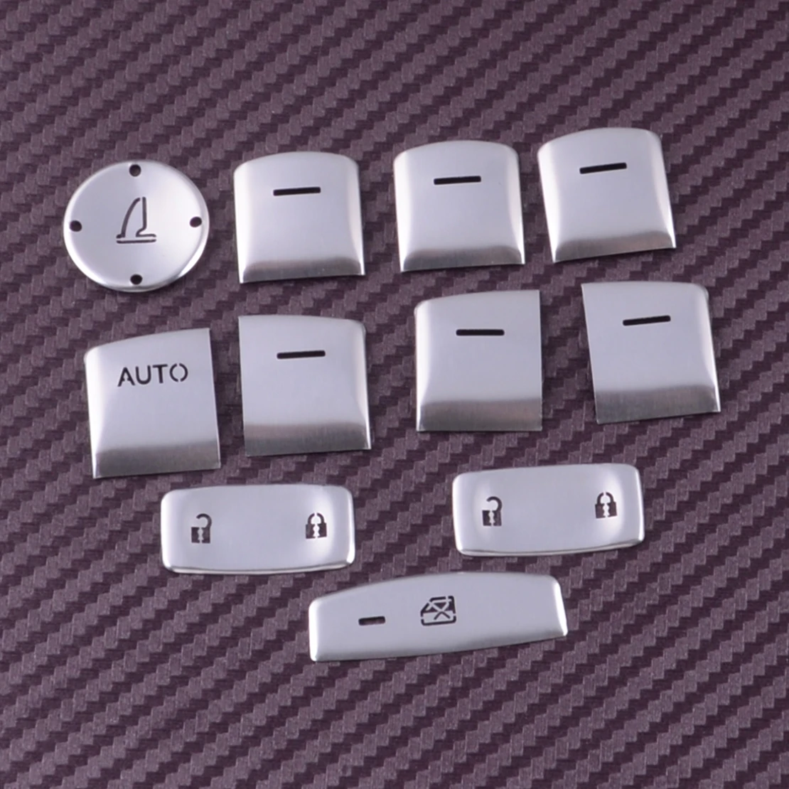 

Silver Car Window Switch Control Button Cover Trim Kit Fit for Honda CRV CR-V 2019 2018 2017 Without Heating Button Hole