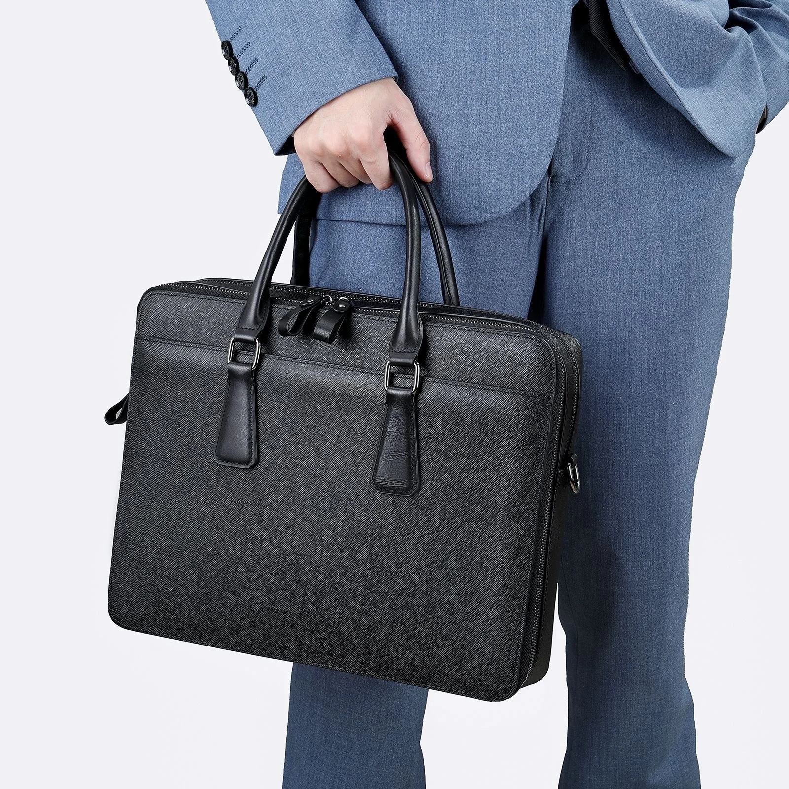 Men's Leather Bag Business Portfolio For Document Men's Bag Computer Bag Genuine Leather Men Briefcase For Laptop Messenger bag