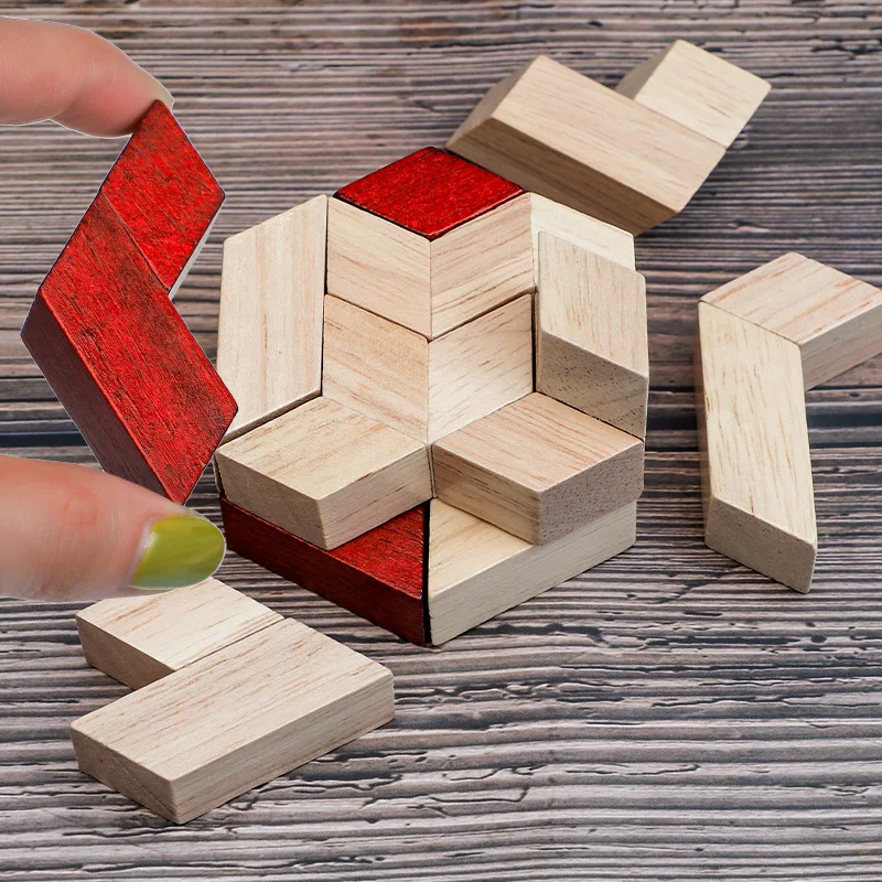 

Festive Games Party Entertainment Wooden Hexagonal Building Blocks Parent-Child Interaction Decompression Brain BurningHalloween