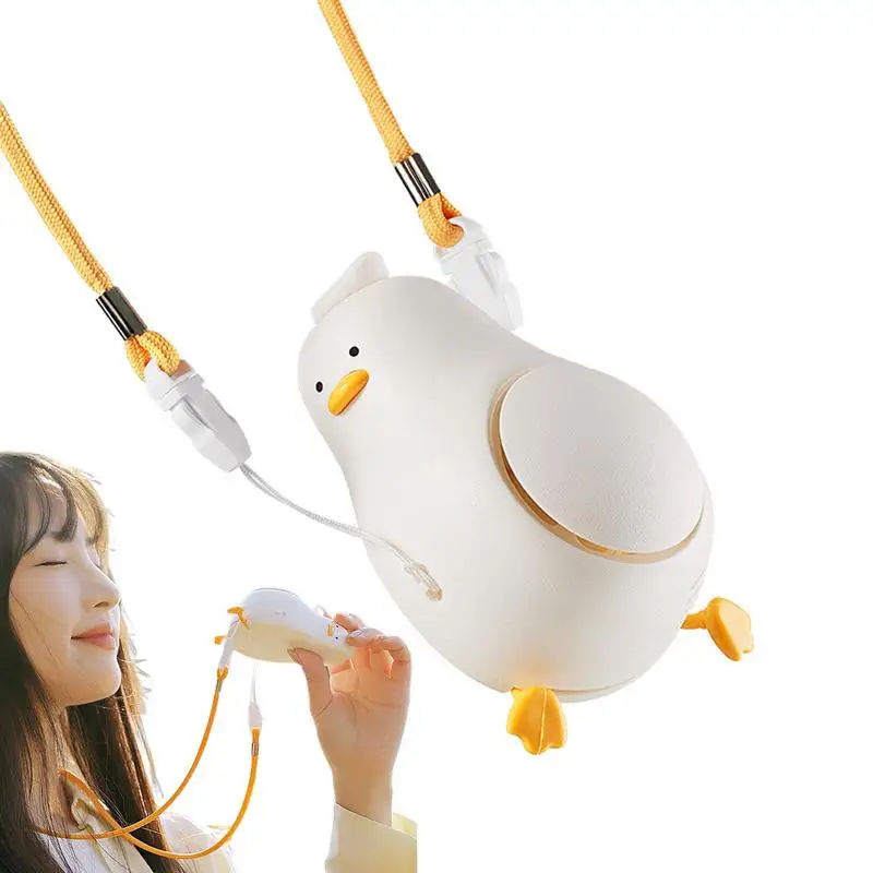 

Handheld Fan 3 Speeds Portable Hang Necklace Fan Cute Duck Travel Hang Necklace Fan Handheld Fan For Home Office Or Travel