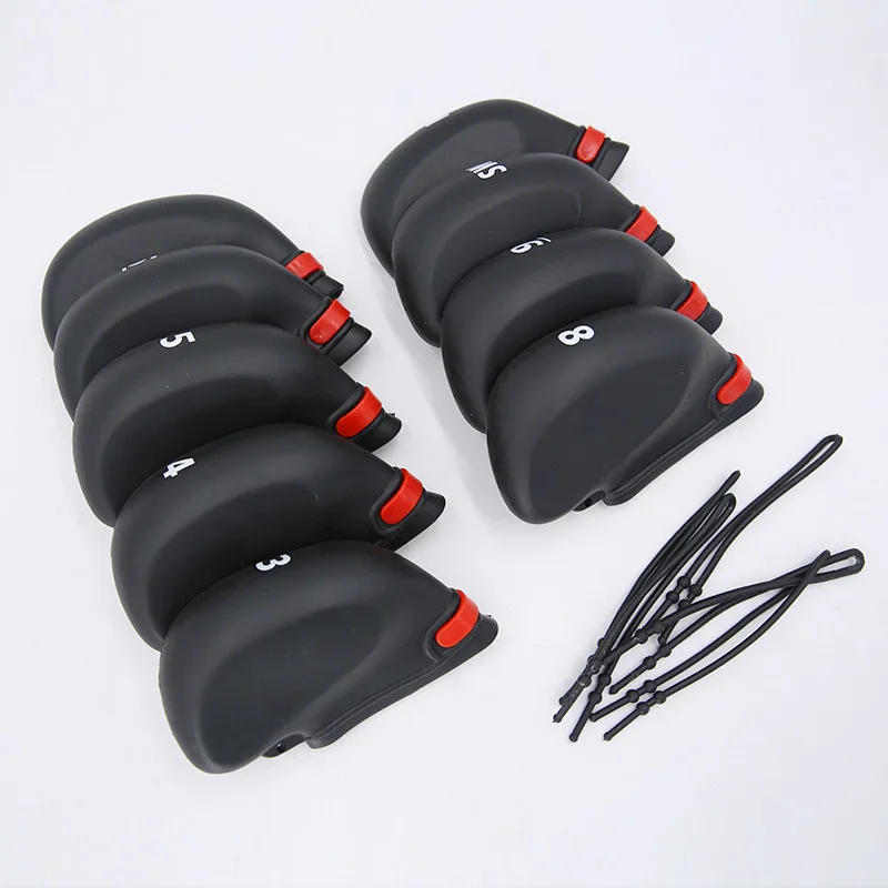 9Pcs Iron Golf Club Protective Sleeve Rod Head Cover Accessories Golf Head Covers Gift Golf Accessories