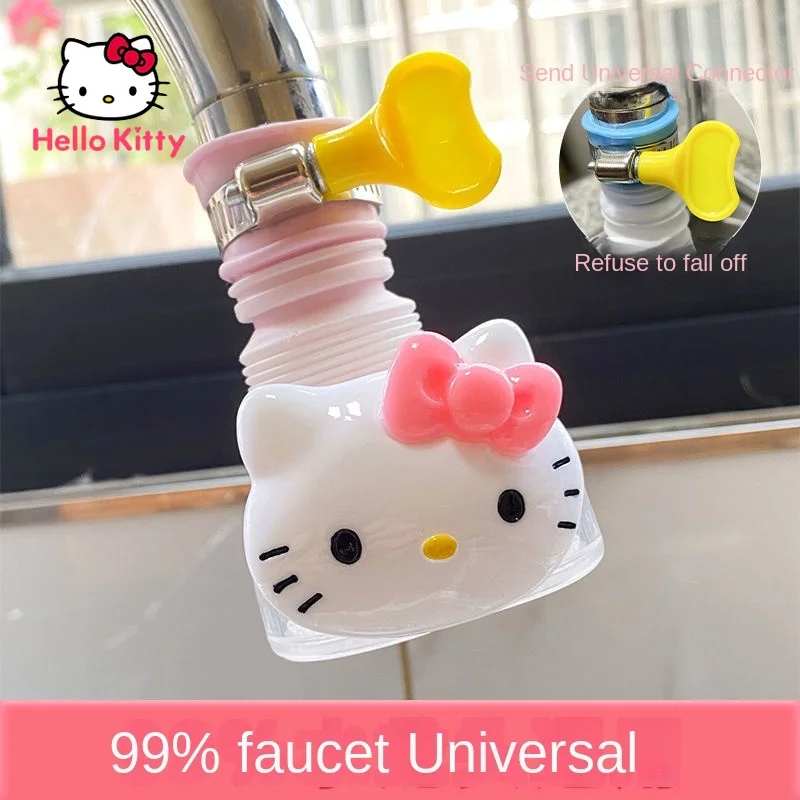 

Смеситель Hello Kitty универсальный смеситель для душа с защитой от брызг вращающийся удлинитель для раковины водосберегающий фильтр Мультяшны...