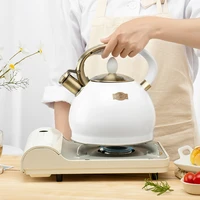 modern whistling tea kettle stainless steel teakettle teapot with cool touch ergonomic handle teapot pot for stove top