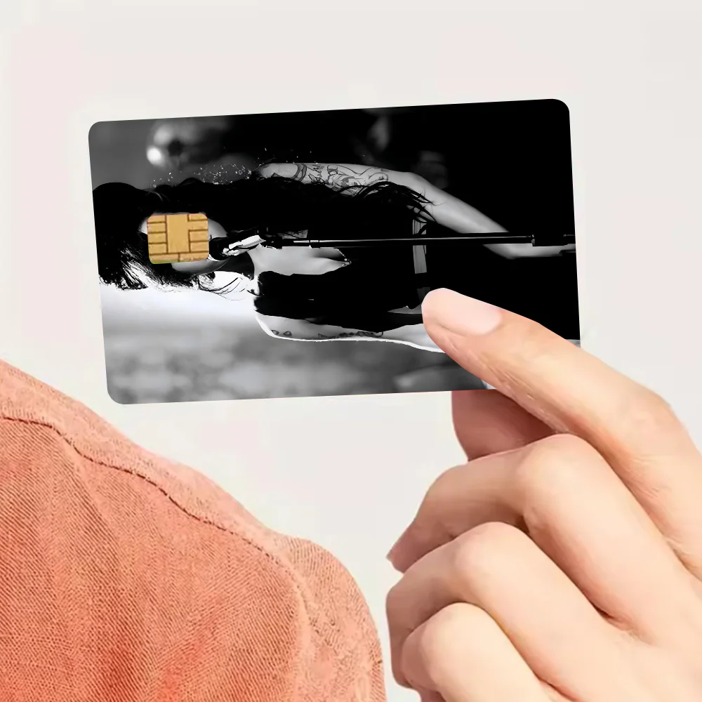 Поп-певица Эми Аниме наклейка пленка кожный чехол для кредитной карты дебетовая