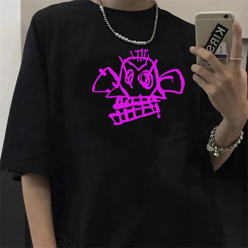 

Anime Arcane women T Shirt Kawaii Cartoon Jinx Graphic Punk Gothic Style Hip Hop Unisex T-shirt Harajuku Oversized Tshirt Tops