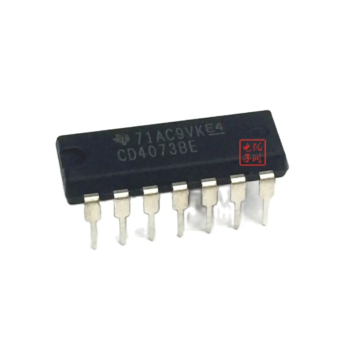 

10 шт./CD4073BE CD4073 [новый импортный оригинальный] логический чип DIP-14, 3 входа и затвора