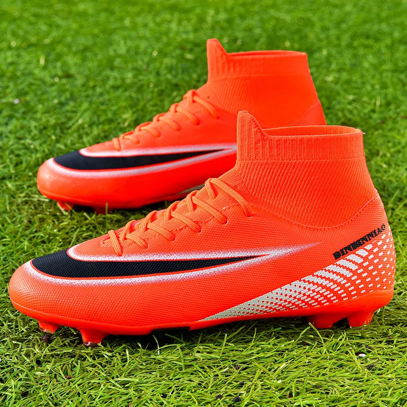 BINBINNIAO Men Professional Football Boots TF AG Kids Boys Soccer Shoes Cleats Sport Sneakers size 35-45