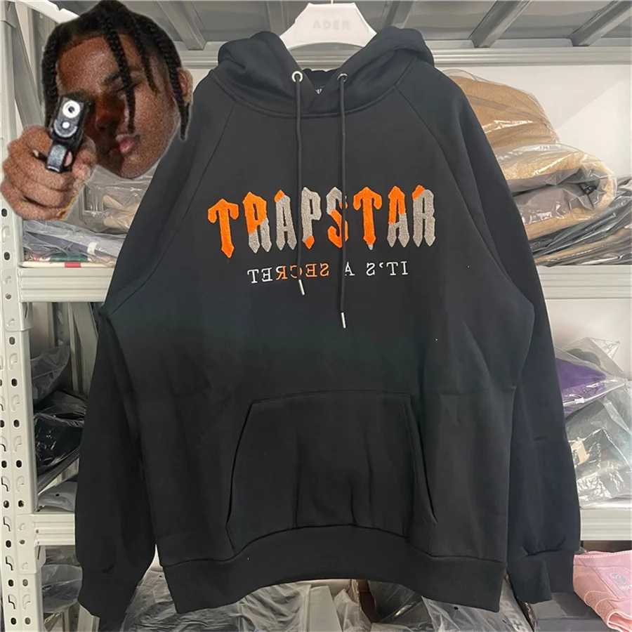 

Толстовки для мужчин и женщин, оранжевые флисовые пуловеры с вышивкой полотенца, толстовка