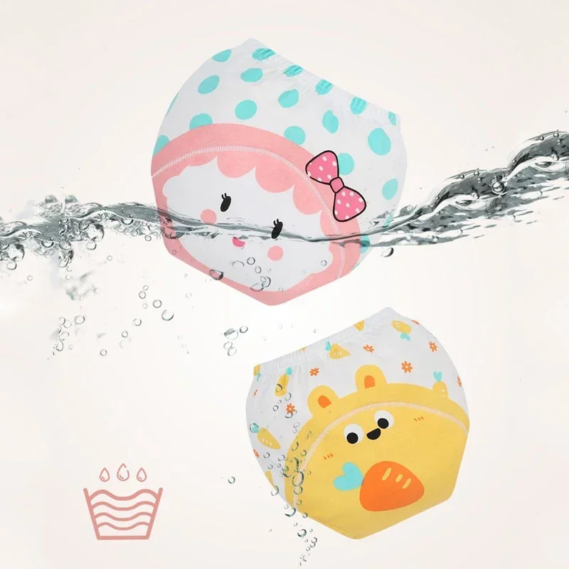 5 шт. детские хлопковые тренировочные штаны трусики подгузники многоразовые