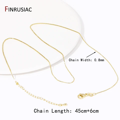 Цепочка из латуни с позолотой FINRUSIAC 18К, 45 см