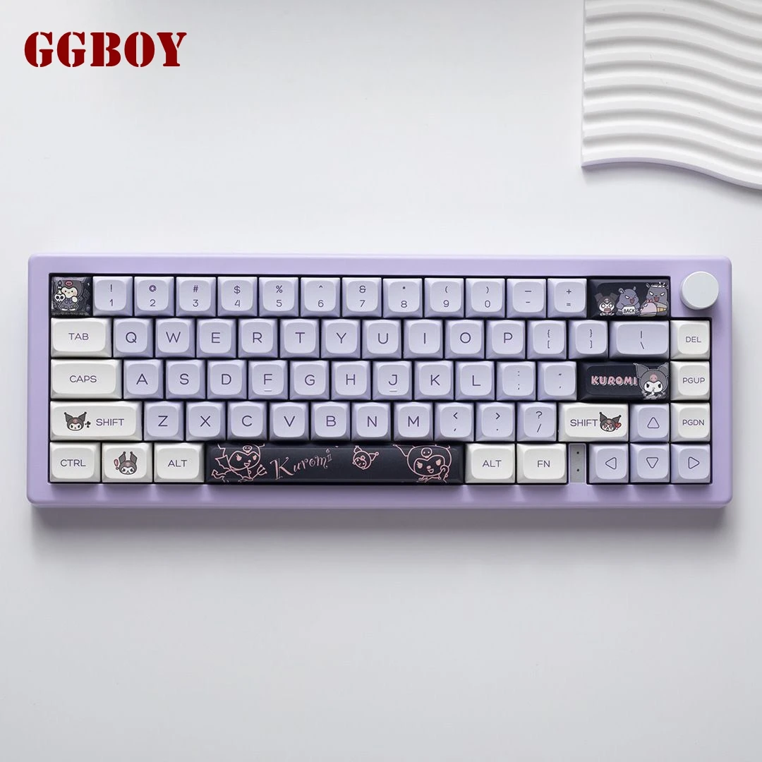 

GGBOY 146 Keys Japanese Anime Keycaps XDA PBT Key Caps Purple Rhyme Sublimation Mechanical Keyboard MX Switch Keycap
