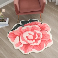 luxury 3d pattern floral carpets for living room shaped classical thick carpet big decoration flower large area washable rugs