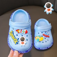 design blue spaceman sandals kids clogs shoes summer boy slipper children breathable child flip flops green toddler garden shoes