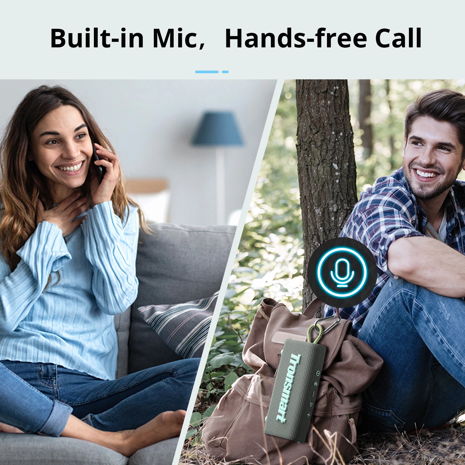 Tronsmart Trip Bluetooth 5.3 Speaker Dual-Driver Portable Speaker with IPX7 Waterproof, True Wireless Stereo for Outdoor