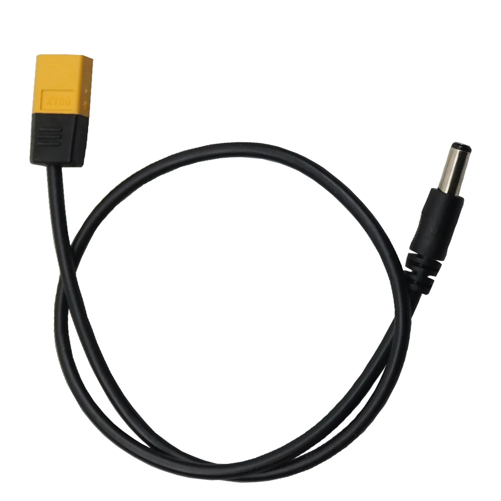 

1PCS 45cm XT60 Male Bullet Connector To Male DC DC5525 Power Cable 5.5x2.5mm Adaptor For TS100 Electronic Soldering Iron
