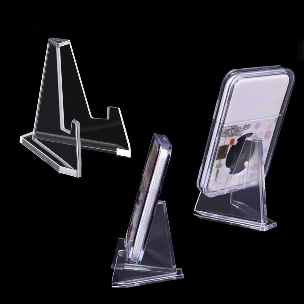 5Pcs Clear Acrylic Stands Mini Coin Display Stand Coins Easel Holder for Card Commemorative Challenge Coins Capsule Rack