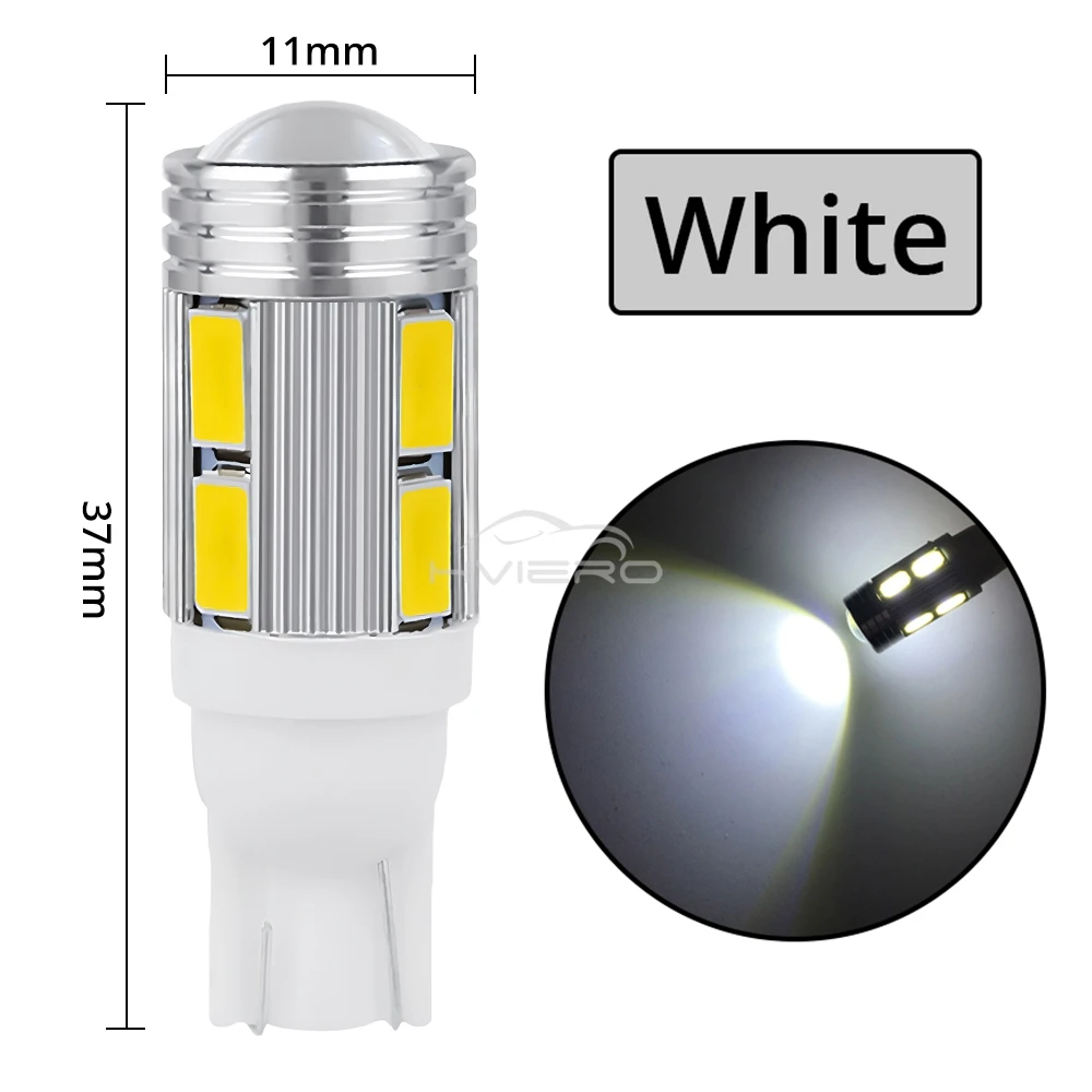 

2 шт. универсальный T10 W5W 5630 10SMD авто светодиодный багажник тормоза указатель поворота автомобильные парковочные задние фонари лампы заднего хода несколько цветов