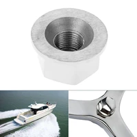 58in 18 thread marine grade 316 stainless steel kayak yacht steering wheel mounting center hub dome nut for boats accessories