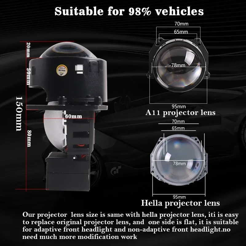LKA 3 0 Bi Светодиодный проекционный объектив фары 9V ~ 24V светодиодный для автомобиля