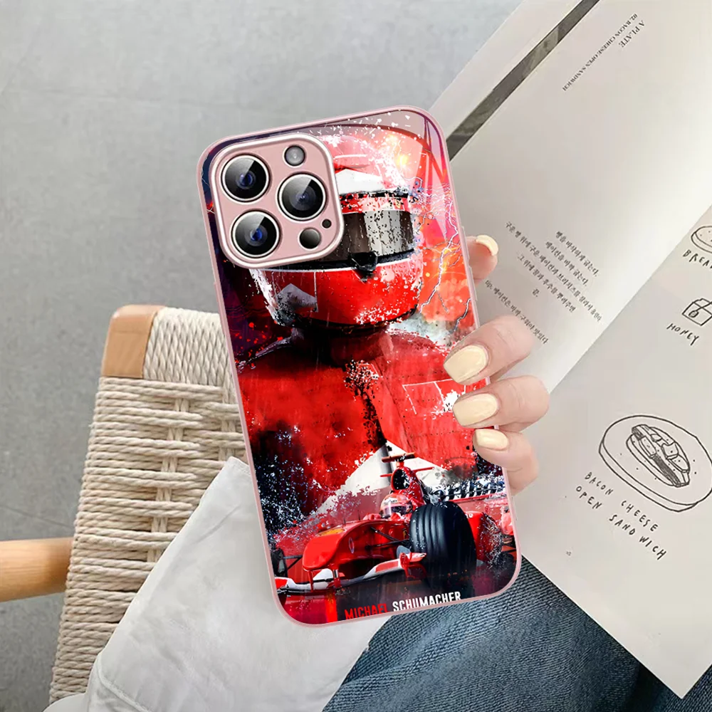 Чехол для телефона Schumacher Formula 1 F1 iPhone 14 13 12 Mini 11 Pro XS Max X XR Plus чехол из закаленного
